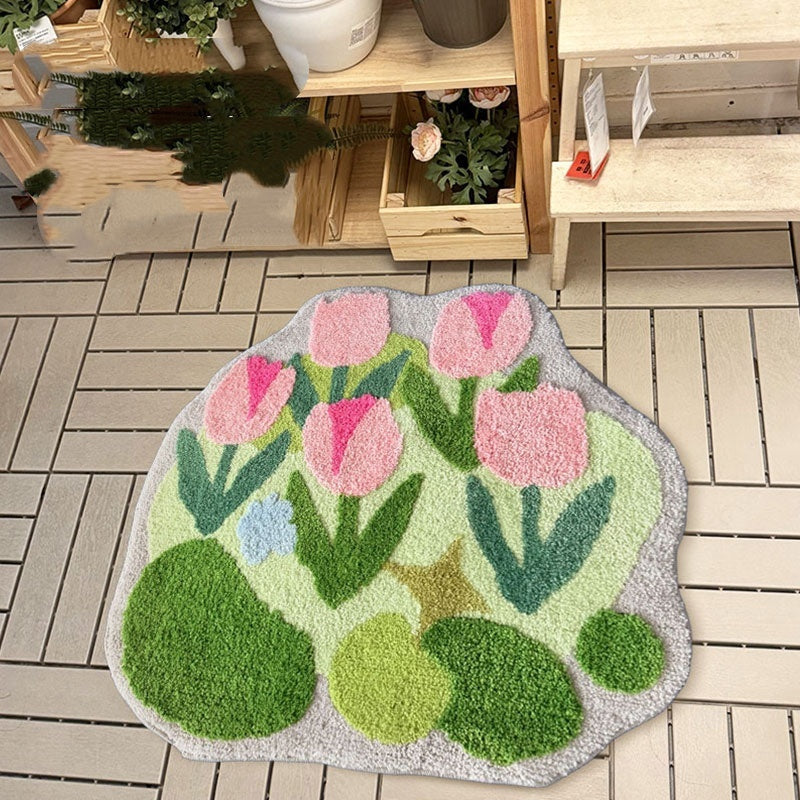 Pink Tulips Carpet 0 - Tophatter Daily Deals