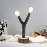 Branch Creative Personality Small Table Lamp Double lamp holder with leathe Push Button Switch 220V US 0 - Tophatter Daily Deals