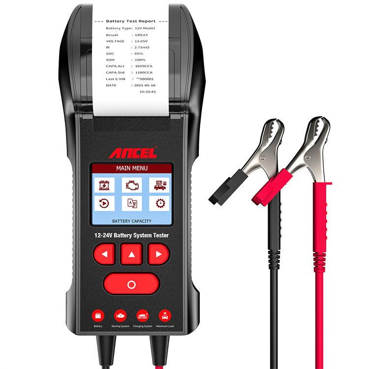 Automobile Battery Tester Battery Power Internal Resistance Life Detection Printing Model 0 - Tophatter Daily Deals