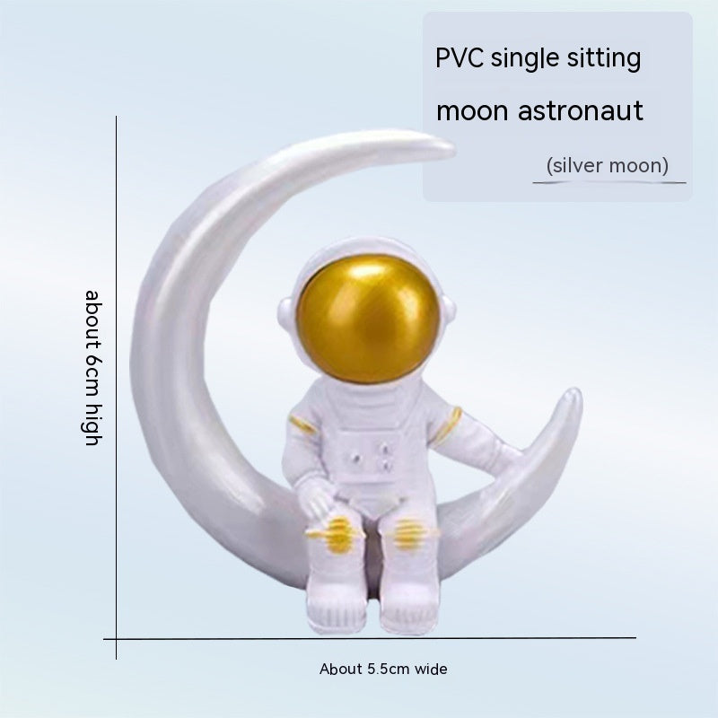 Astronaut Spaceman Blind Box Gift Decoration Silver Moon 6cm 0 - Tophatter Daily Deals