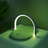 3 In 1 Foldable Wireless Charger Night Light Wireless Charging Station Stonego LED Reading Table Lamp 15W Fast Charging Light Green 0 - Tophatter Daily Deals