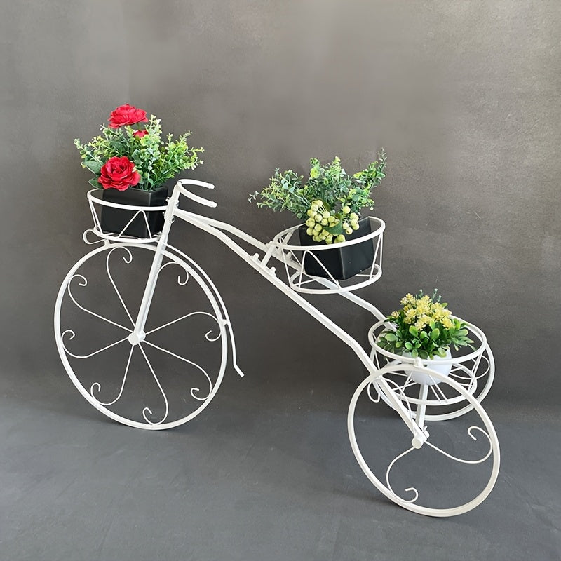 Bicycle Planter Stand for Indoor Outdoor Use Pots, Planters & Accessories - Tophatter Daily Deals