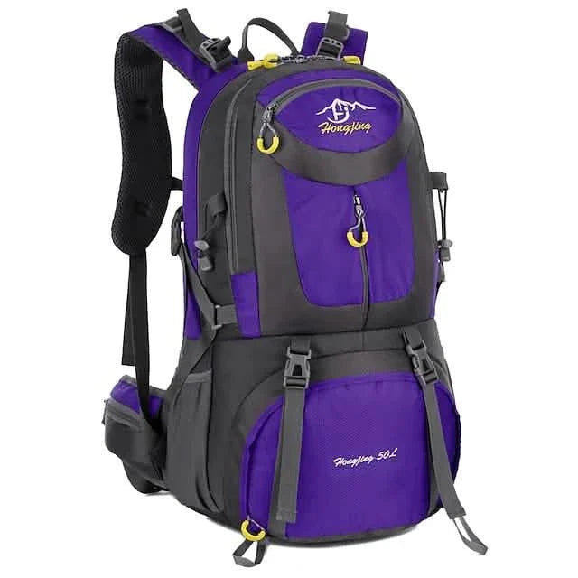 50L Waterproof Hiking Backpack Purple Outdoor Recreation - Tophatter Daily Deals