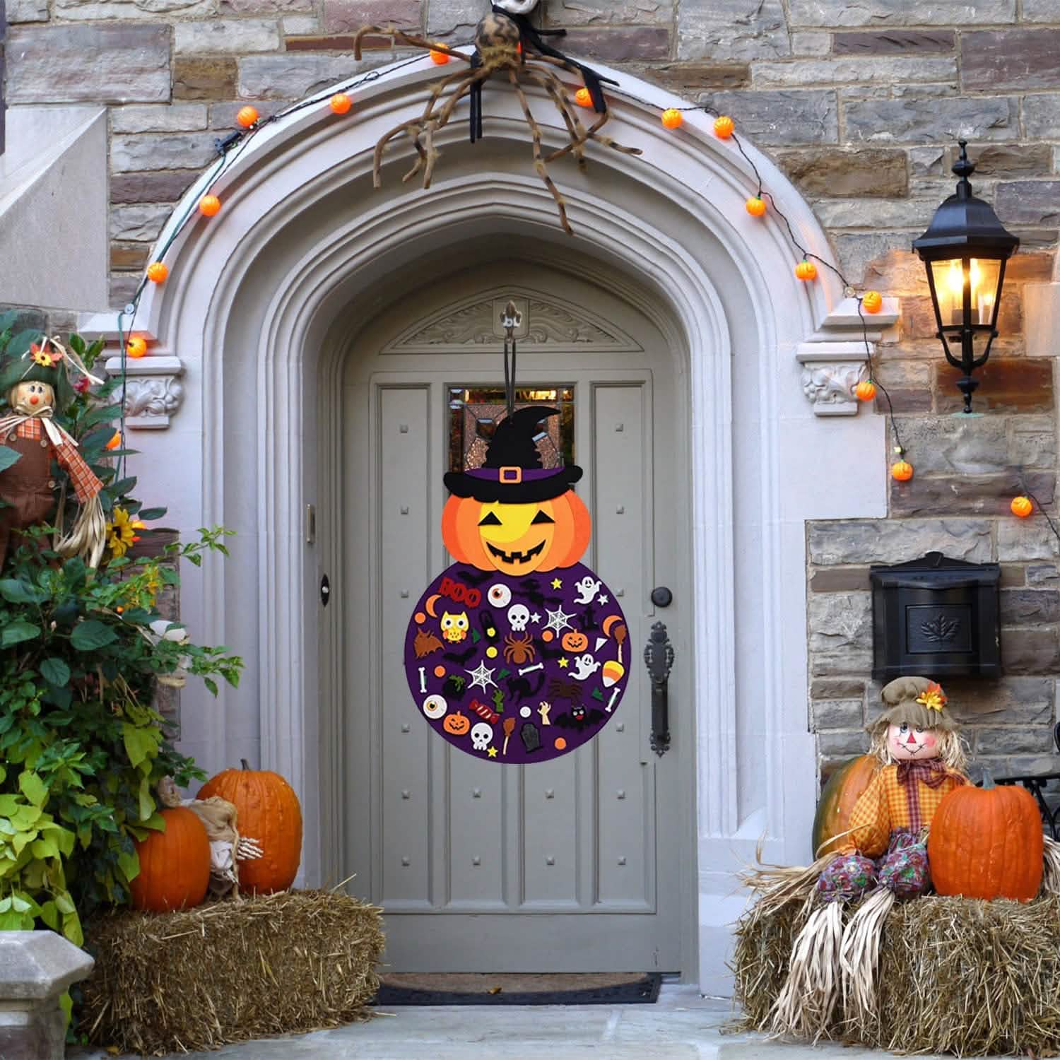 51-Pieces: Felt Pumpkin Witch Hanging Décor Seasonal Decor - Tophatter Daily Deals