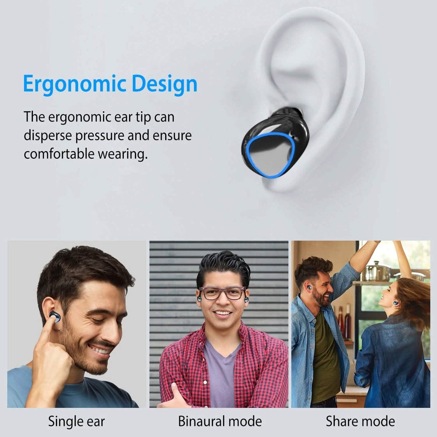 5.1 TWS Wireless Earbuds Touch Control Headphone Headphones - Tophatter Daily Deals