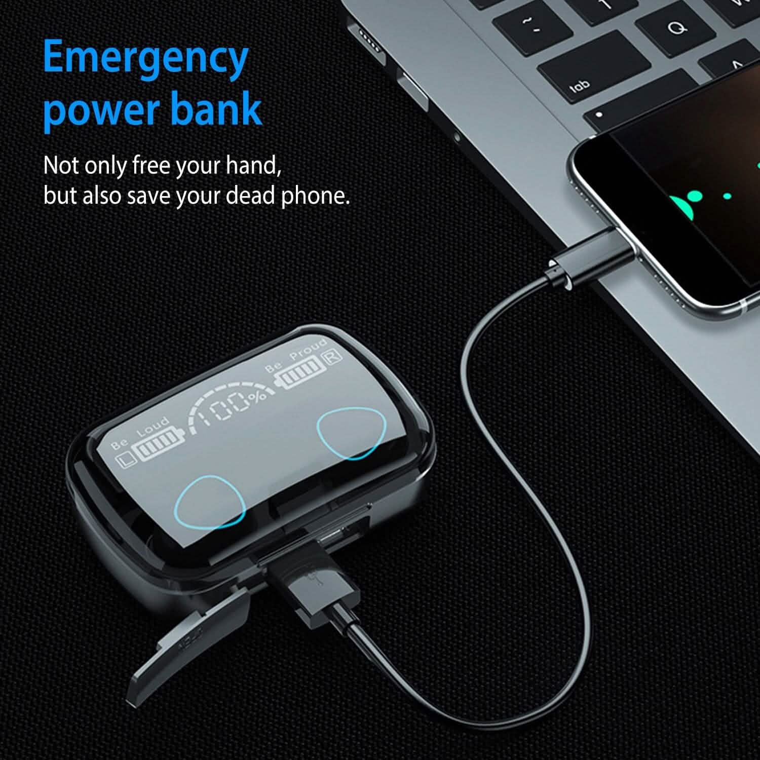 5.1 TWS Wireless Earbuds Touch Control Headphone Headphones - Tophatter Daily Deals