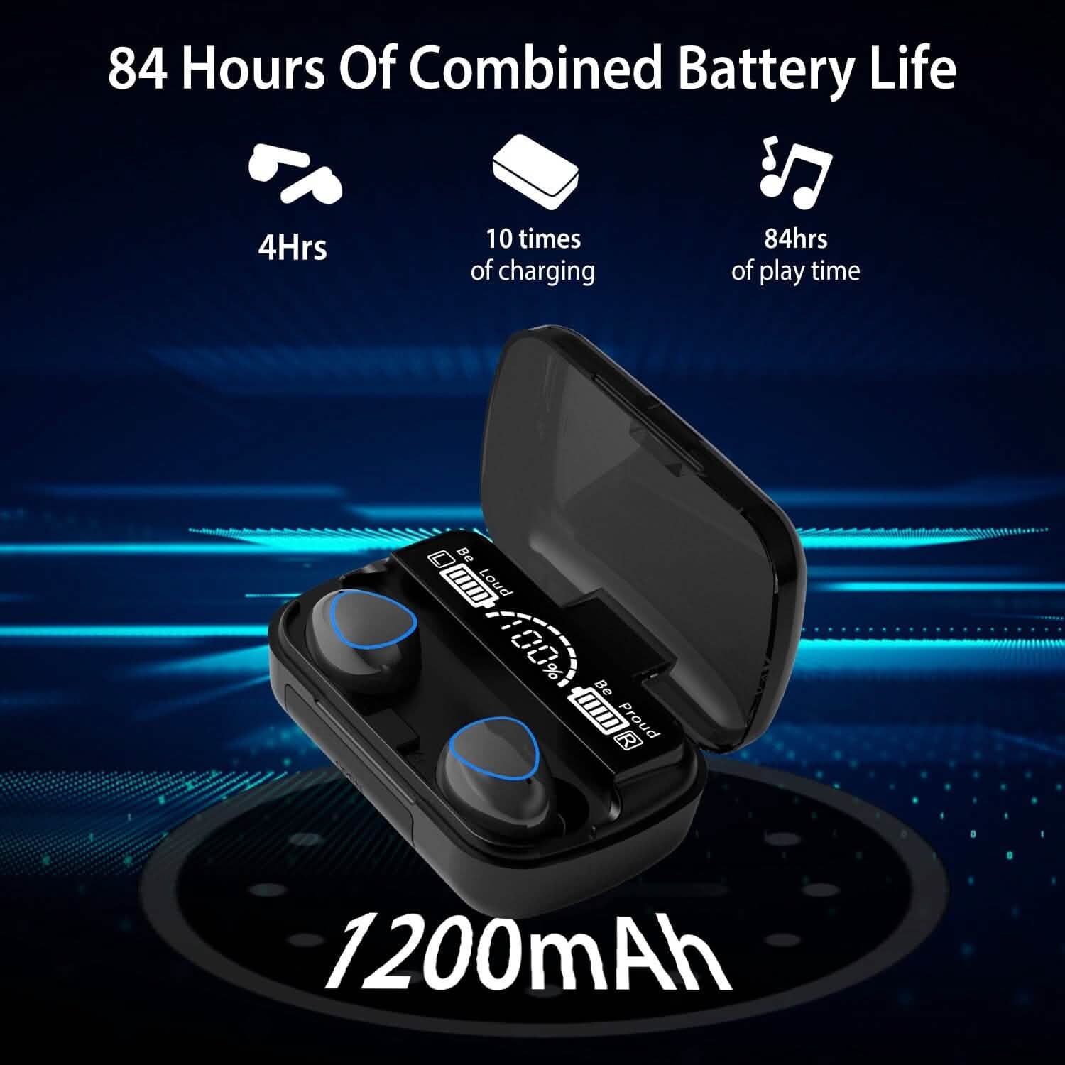5.1 TWS Wireless Earbuds Touch Control Headphone Headphones - Tophatter Daily Deals