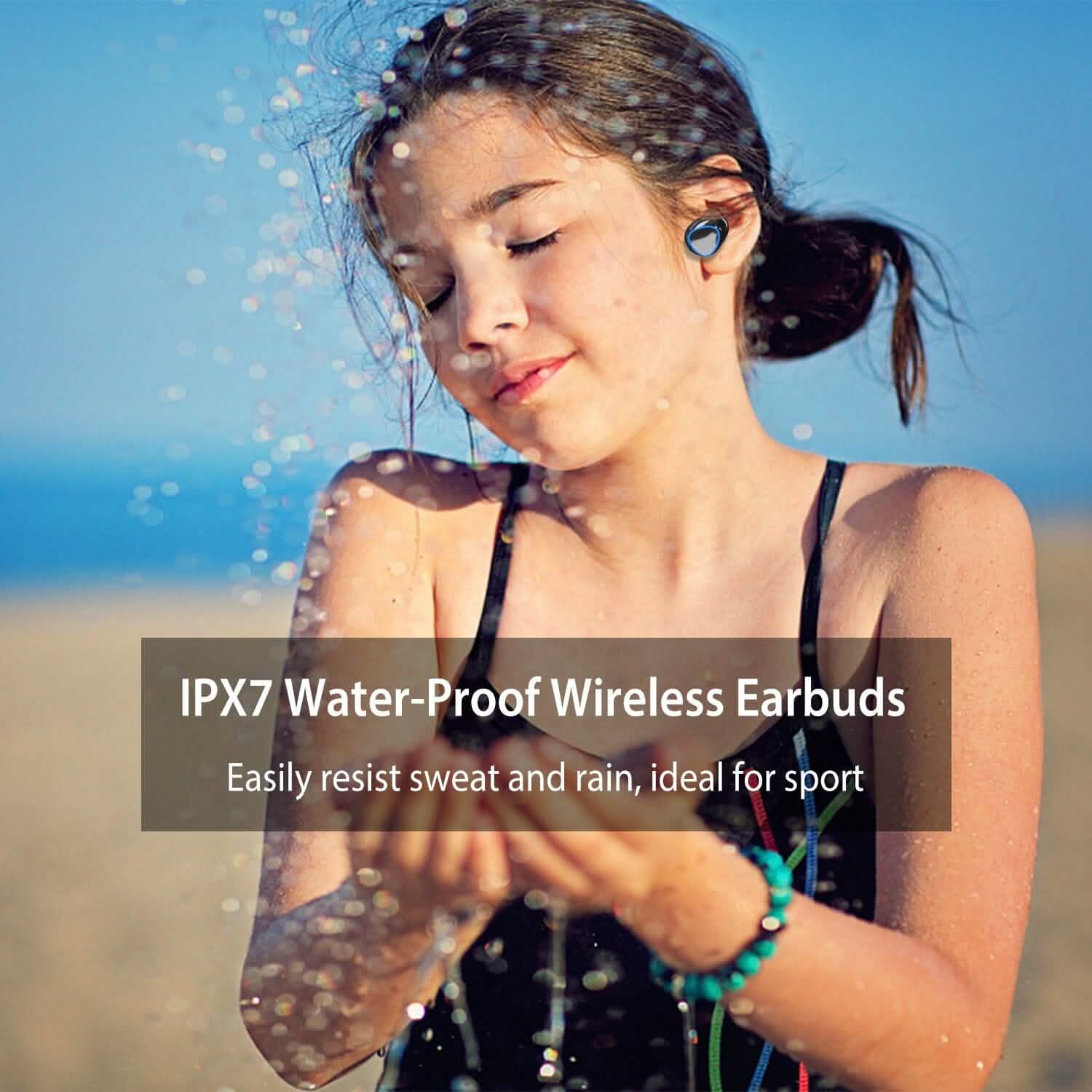 5.1 TWS Wireless Earbuds Touch Control Headphone Headphones - Tophatter Daily Deals