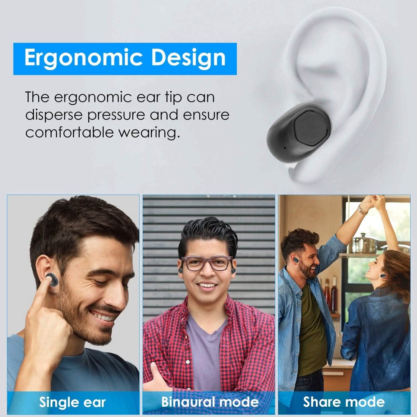 5.1 TWS Wireless Earphone with Charging Case IPX4 Waterproof Power Bank Headphones - Tophatter Daily Deals