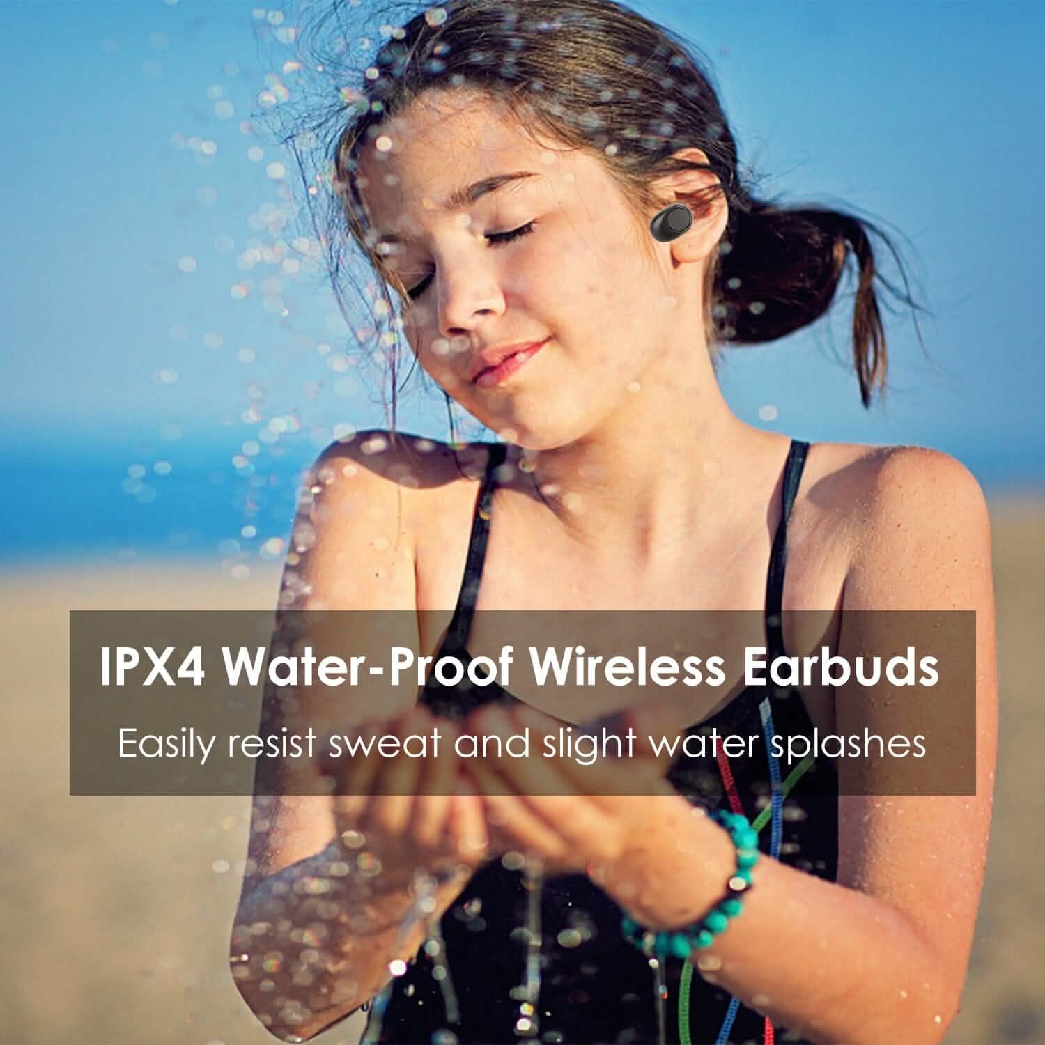 5.1 TWS Wireless Earphone with Charging Case IPX4 Waterproof Power Bank Headphones - Tophatter Daily Deals