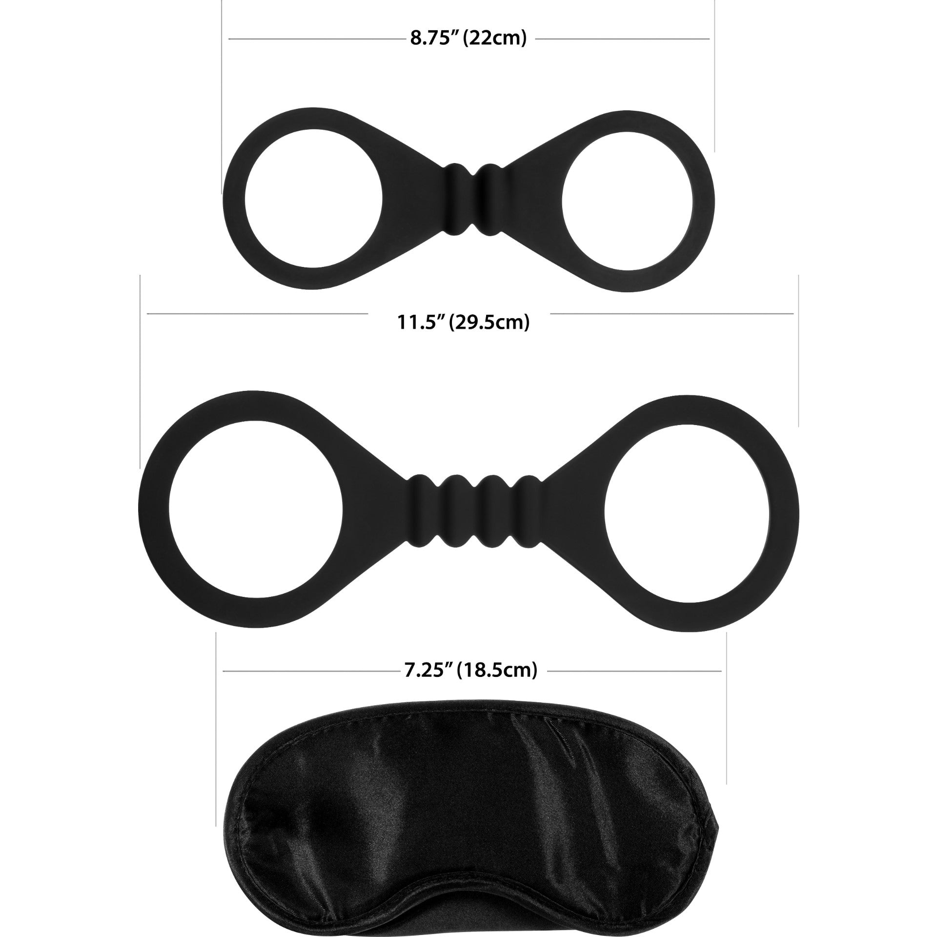 Kinx Bound to Please Blindfold, Wrist & Ankle Cuffs in Black Bondage - Tophatter Daily Deals