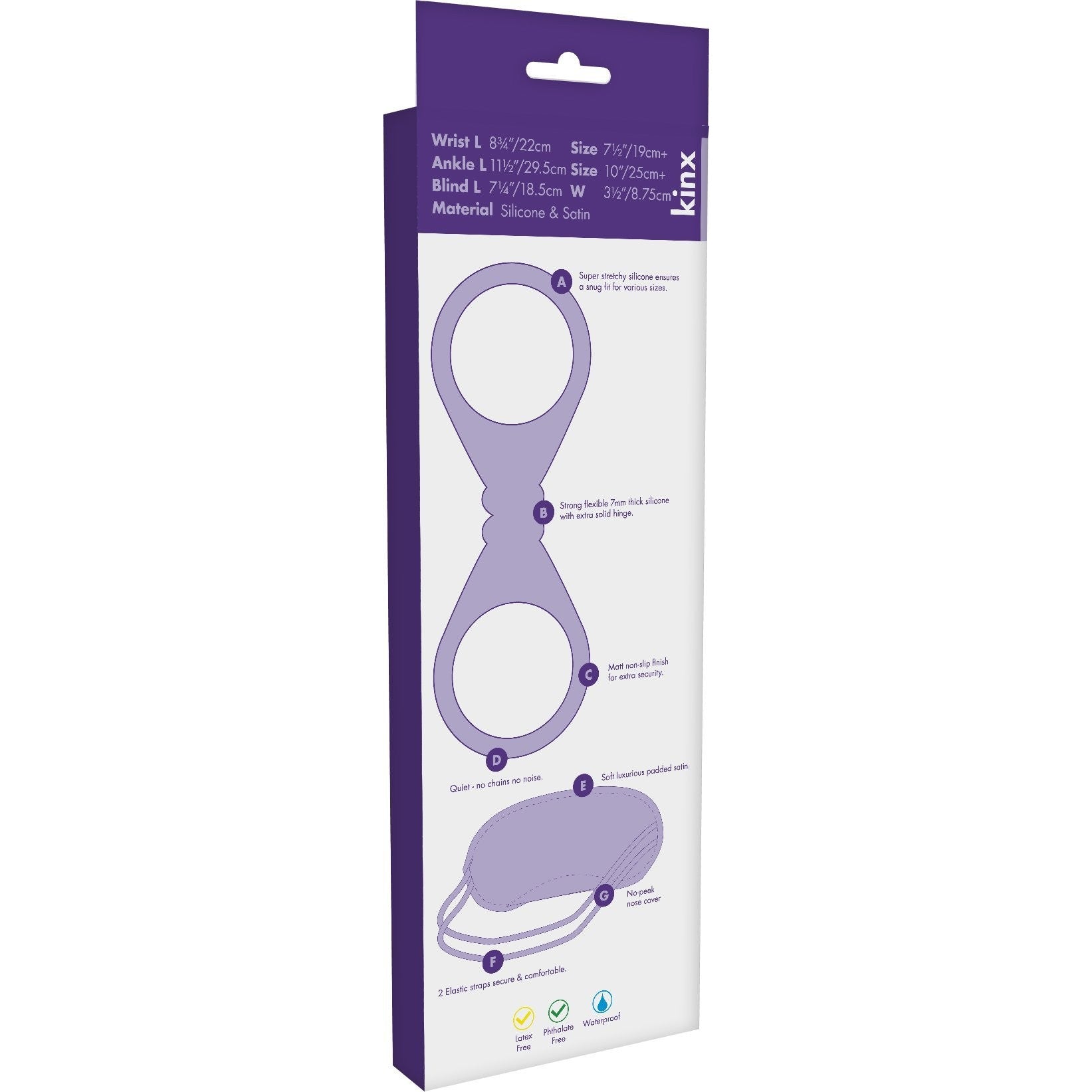 Kinx Bound to Please Blindfold, Wrist & Ankle Cuffs in Black Bondage - Tophatter Daily Deals