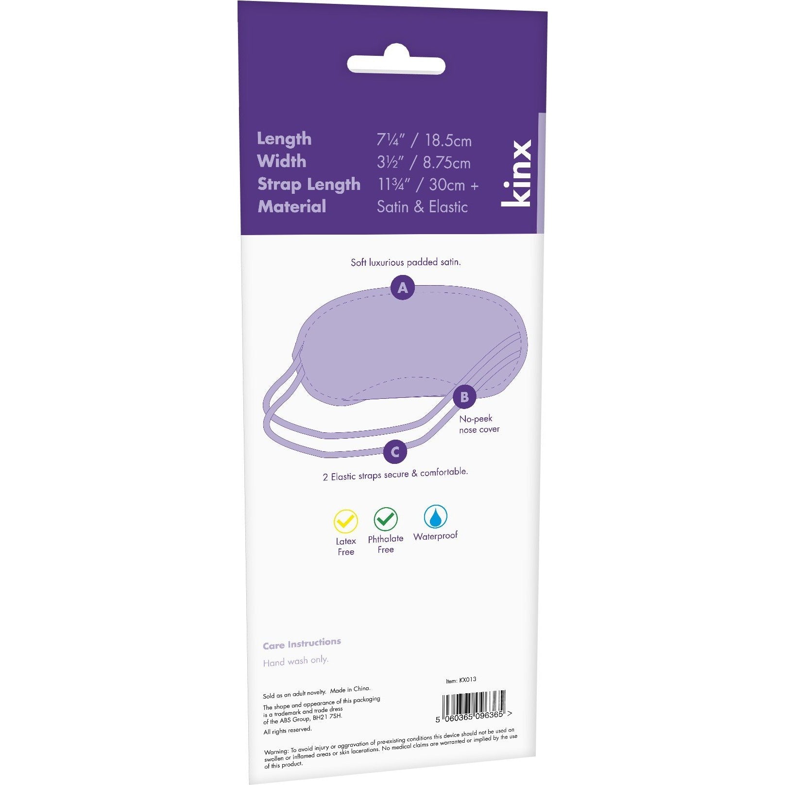 Kinx Tease & Please Padded Blindfold in Black Blindfolds - Tophatter Daily Deals