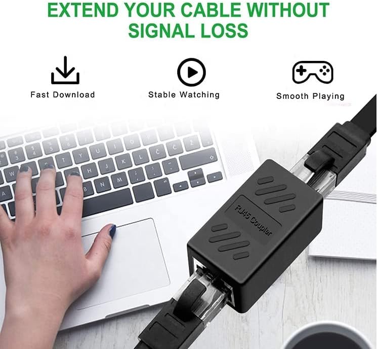 ANDOWL Q-JC13 RJ45 NETWORK JOINER - 1'S - Tophatter's Army Deals CCTV - Tophatter Daily Deals