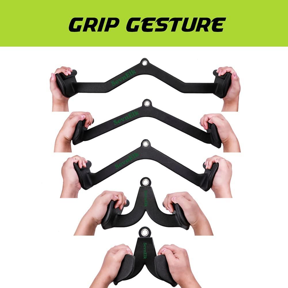 Row Handle for Cable Machines Home/Gym,Combo Tricep Press Down Cable Exercise & Fitness - Tophatter Daily Deals