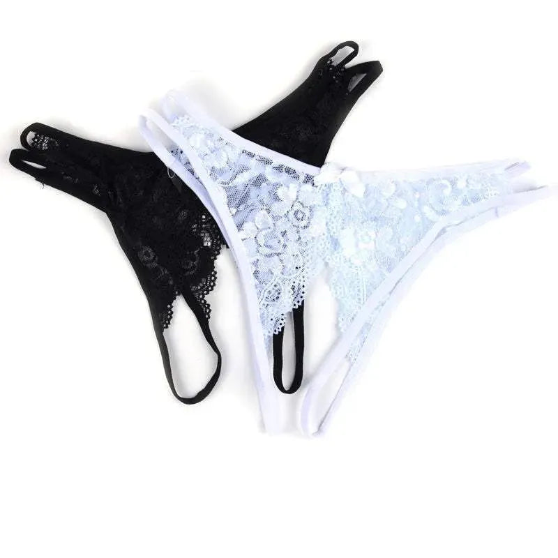 Jessica's Crotchless Lingerieâ„¢ Open Crotch Thong Underwear - Tophatter Daily Deals
