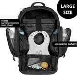 Phil & Jack Dad Diaper Bag Backpack, Baby Diaper Bag with Changing Station, Tactical Military Style, Womens Mens Diaper Bag (Black) Handbags & Wallets - Tophatter Daily Deals