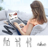 Aluminum Alloy Laptop Desk Folding Table 0 - Tophatter Daily Deals