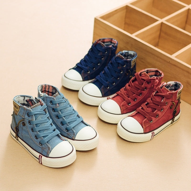 Autumn Expert Skill Children Casual Shoes Boys Girls Sport Shoes Breathable Denim Sneakers Kids Canvas Shoes Baby Boots 0 - Tophatter Daily Deals