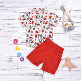 boy clothing set bow christmas print 0 - Tophatter Daily Deals