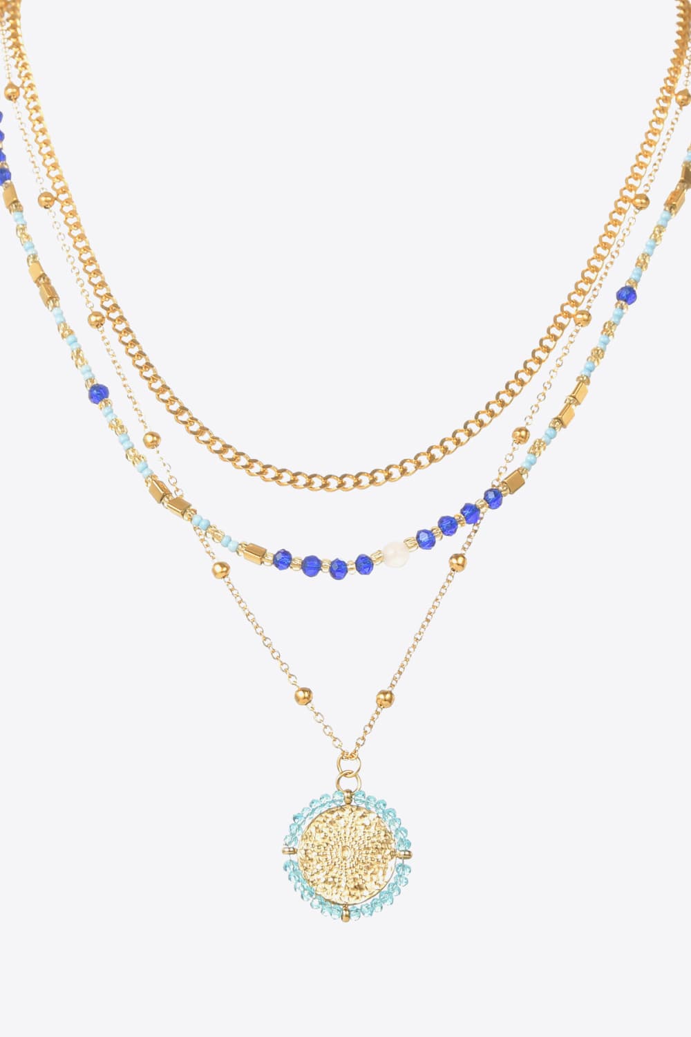 Three-Piece Beaded Necklace Set Necklaces - Tophatter Daily Deals