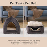 Kasentex Cat Bed, Lovely Tent with Removable Washable Pillow Cushion Pet Beds - Tophatter Daily Deals