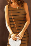 Striped Slit Sleeveless Maxi Dress Casual Dresses - Tophatter Daily Deals