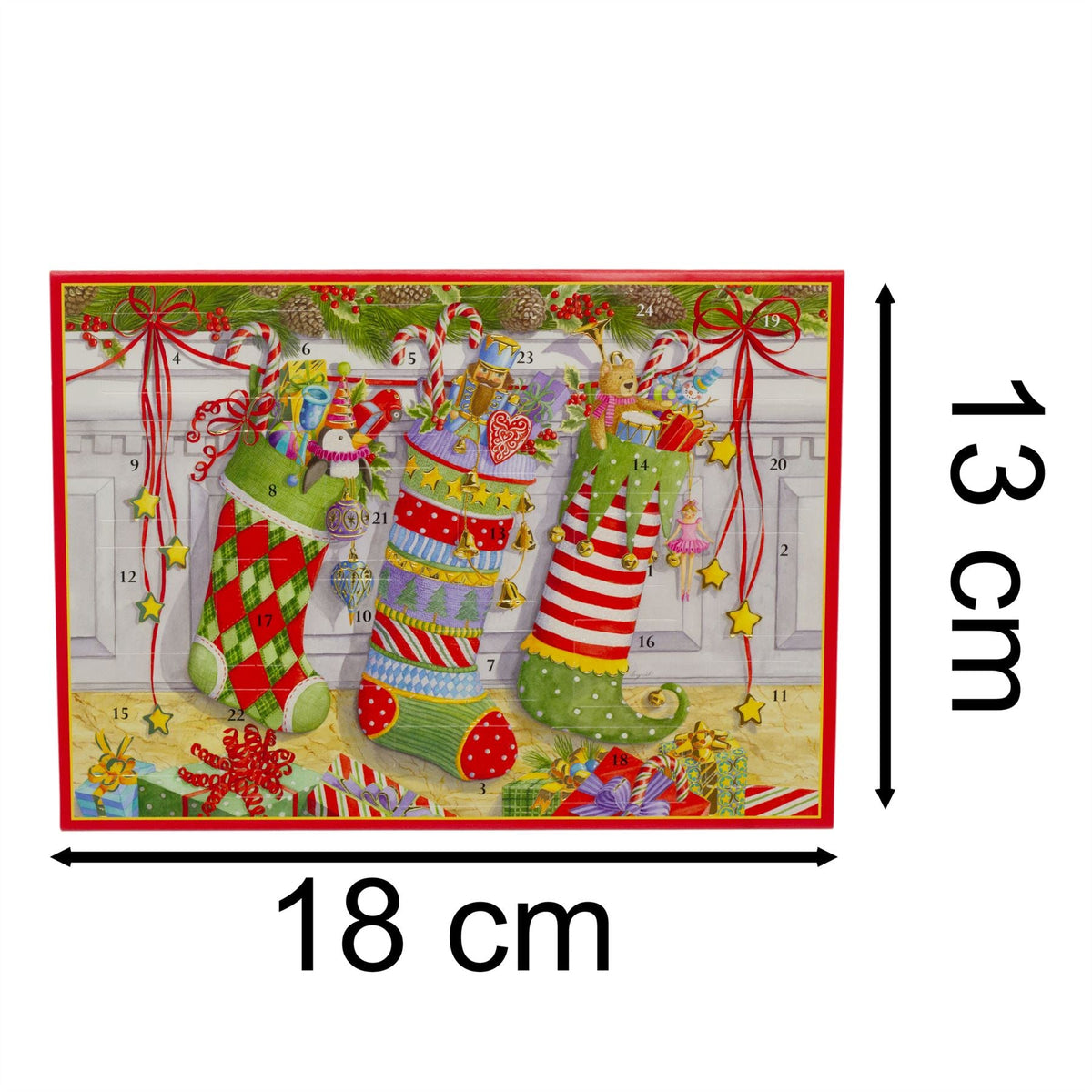 Stocking on the Mantle Advent Calendar Card with Envelope | Christmas Calendar Advent Calendar - Tophatter Daily Deals