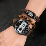 New Suit Men's Quartz Watch Bracelet Gift Set Box Bracelets - Tophatter Daily Deals