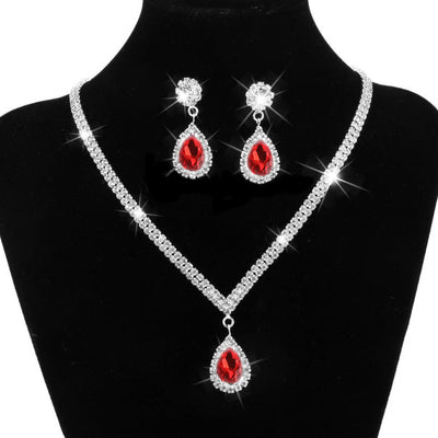 Bridal jewelry set Red 0 - Tophatter Daily Deals