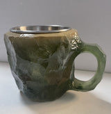 400ml Resin Mineral Crystal Coffee Mugs With Handles Elegant Fake Mineral Crystal Cup For Workplace Home Decor Christmas Gift Kitchen Gadgets Green 10cm High Flat mouthed inner liner 0 - Tophatter Daily Deals