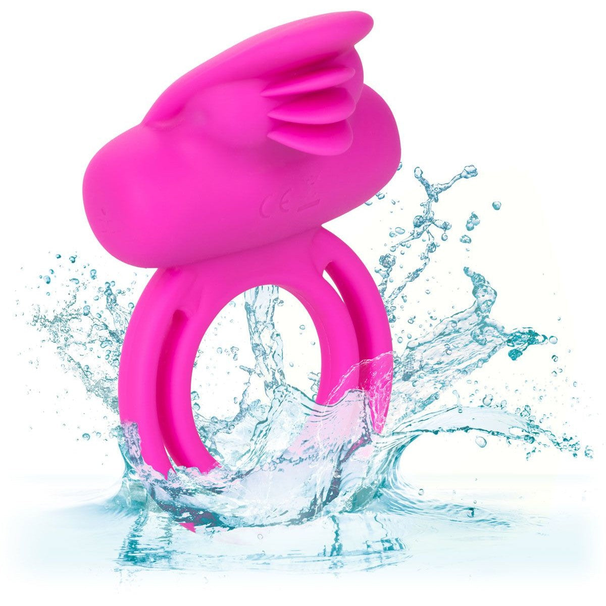 Dual Clit Flicker Vibrating Cock Ring in Pink Cock Ring - Tophatter Daily Deals