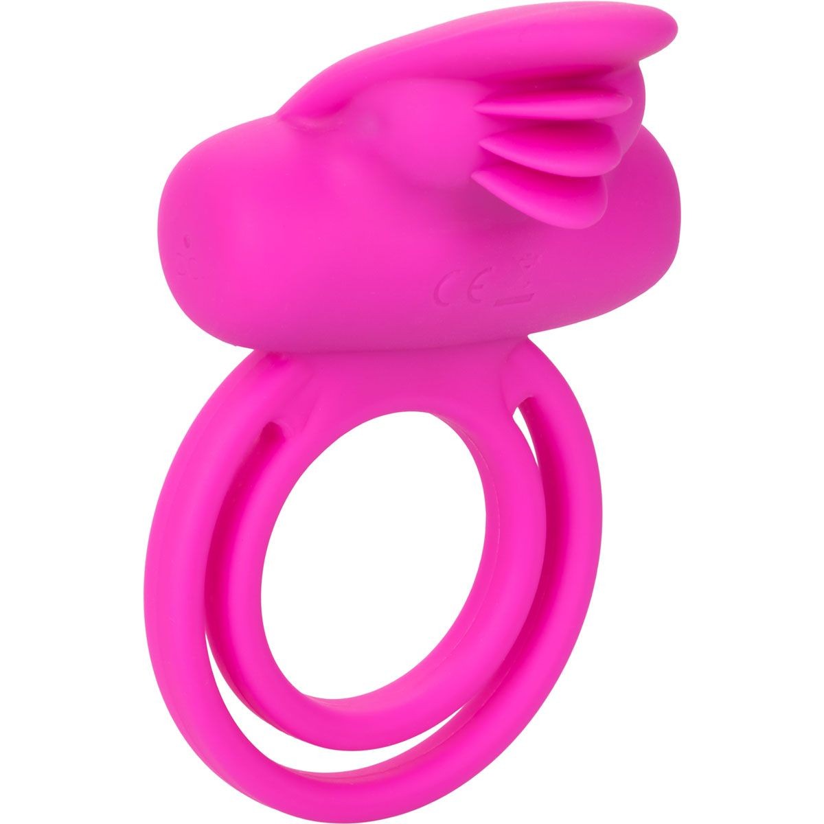 Dual Clit Flicker Vibrating Cock Ring in Pink Cock Ring - Tophatter Daily Deals