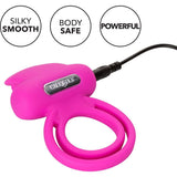 Dual Clit Flicker Vibrating Cock Ring in Pink Cock Ring - Tophatter Daily Deals