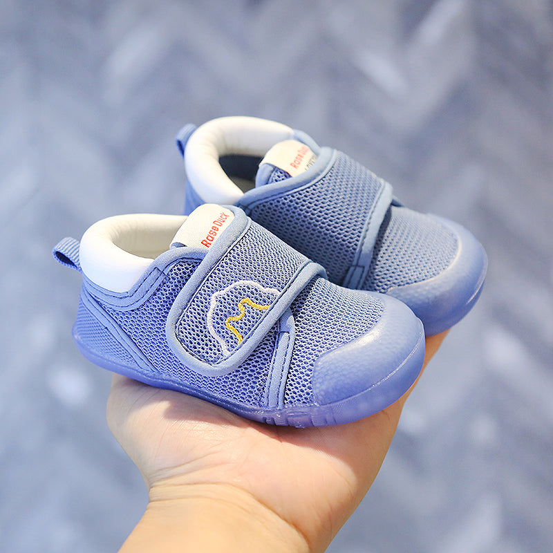 Breathable Mesh Baby Walking Shoes with Soft Soles Blue 0 - Tophatter Daily Deals