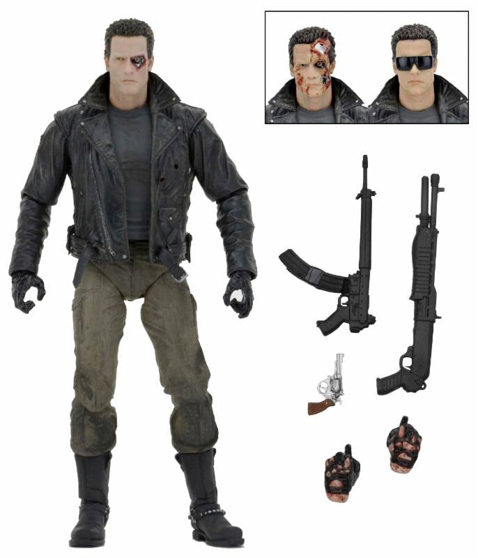 TERMINATOR - T-800 POLICE STATION ASSAULT ULTIMATE (LEATHER JACKET) Action Figure - Tophatter Daily Deals