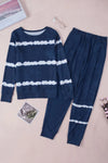 Round Neck Top and Pants Lounge Set Loungewear Sets - Tophatter Daily Deals