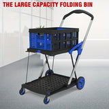 Double-Layer Trolley Cart with Rubber Wheels Kitchen Islands & Carts - Tophatter Daily Deals