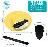 Mouse Trap Bucket Lid 4 Pack Reusable Weather Resistant - Tophatter Daily Deals