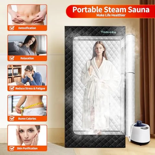 Tomioka® Portable Steam Spa Sauna + Chair Saunas - Tophatter Daily Deals