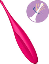 Satisfyer Twirling Fun Magenta Tip Vibrator with 12 Settings and Waterproof Silicone Design > Vibrators > Ladies > Clitoral Vibrators and Stimulators - Tophatter Daily Deals