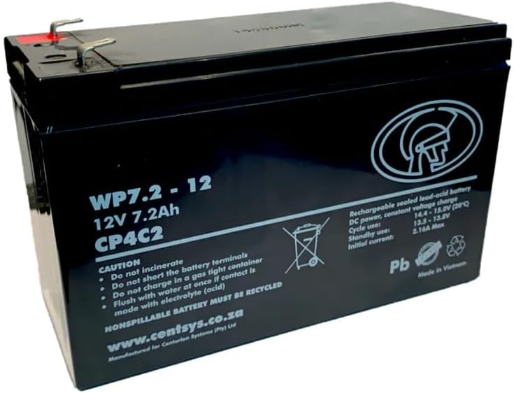 CENTURION RECHARGEABLE BATTERY - 12V 7.2AH - Tophatter's Army Deals AUTOMATION - Tophatter Daily Deals