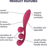 Satisfyer Tri Ball 1 Red Multi Vibrator with Adjustable Wire and Three Powerful Motors > Vibrators > Unconventional - Tophatter Daily Deals