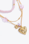 Heart Pendant Layered Necklace Necklaces - Tophatter Daily Deals