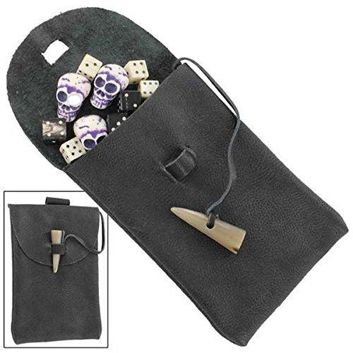 Medieval Horn Toggle Leather Belt Pouch historical period - Tophatter Daily Deals