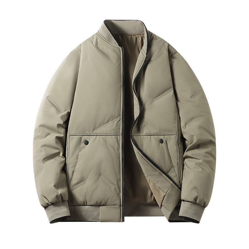 Insulating Mens Puffer Jacket - Quilted Cotton For Winter Khaki S2211 3D Changing Face Moving Picture Frame - Tophatter Daily Deals