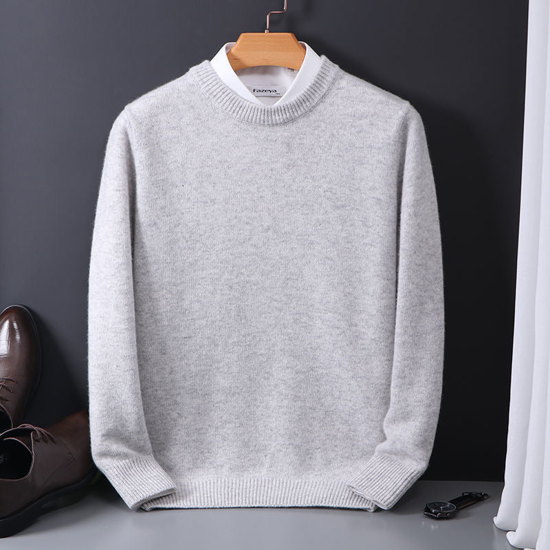 Soft Relaxed Men's Crewneck Sweater - Oversized Knit 3D Changing Face Moving Picture Frame - Tophatter Daily Deals