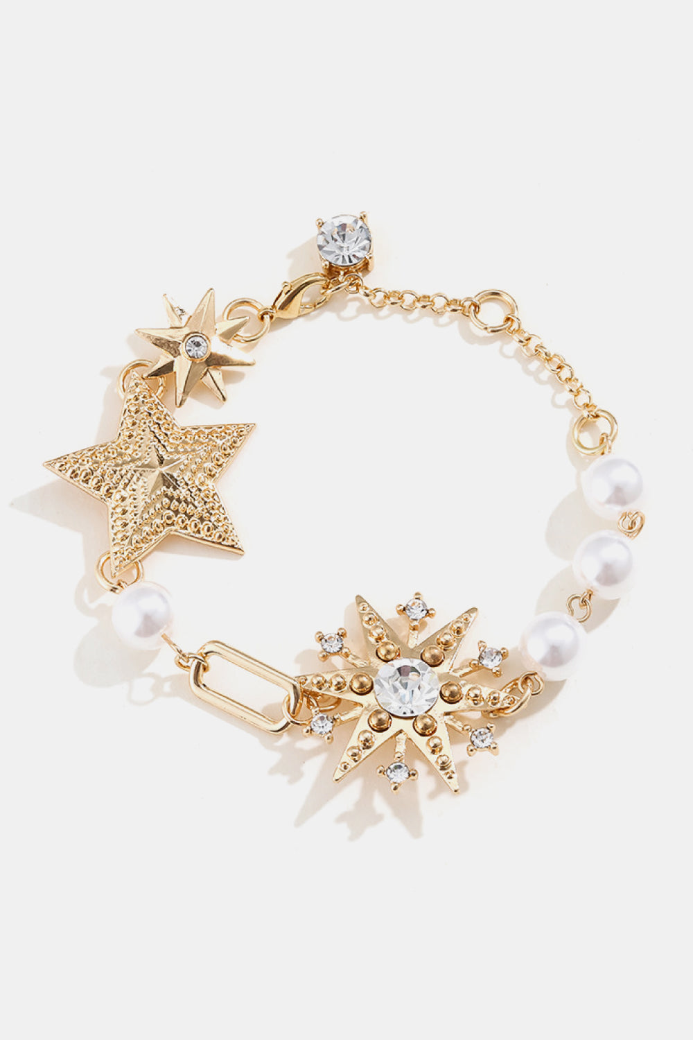Synthetic Pearl Star Shape Alloy Bracelet - Tophatter Deals and Online Shopping - Electronics, Jewelry, Beauty, Health, Gadgets, Fashion - Tophatter's Discounts & Offers - tophatters - tophatters.co