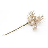 27cm Chic Glitter Christmas Spray Pick | Artificial Holly Christmas Decoration | Xmas Floral Spray Flower Pick - Design Varies One Supplied Foliage - Tophatter Daily Deals