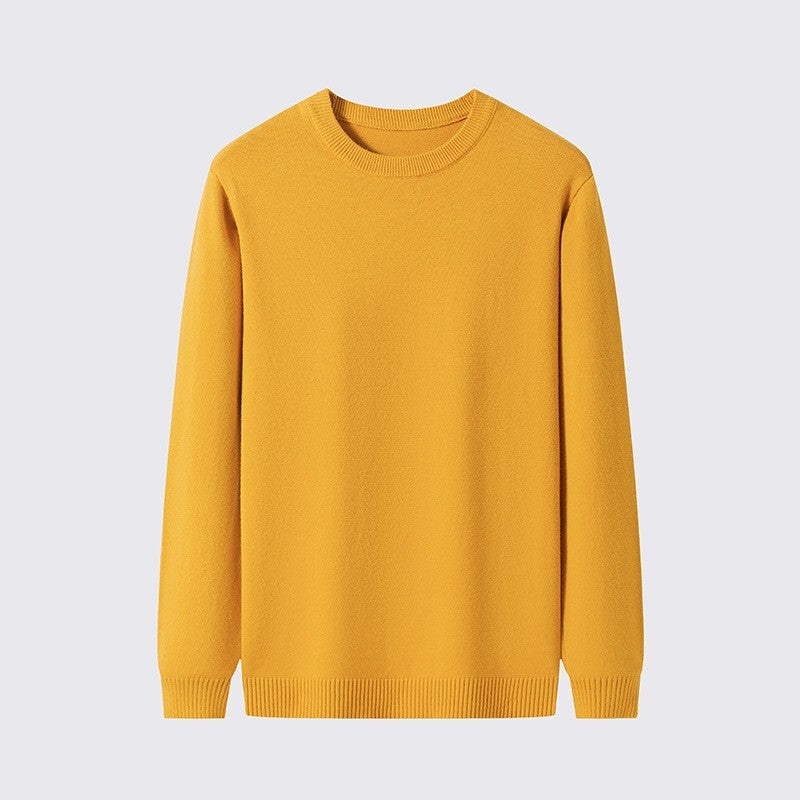 Soft Relaxed Men's Knit Sweater - Crew Neck, Modal Ginger Yellow 3D Changing Face Moving Picture Frame - Tophatter Daily Deals